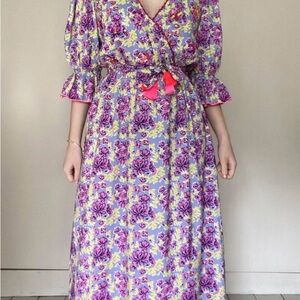 Place du Soleil NWOT purple floral “ Sunshine” maxi dress- M ☀️